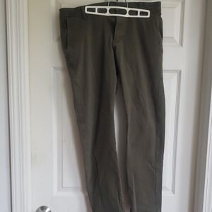 Dockers Green Chinos Flat Front Casual